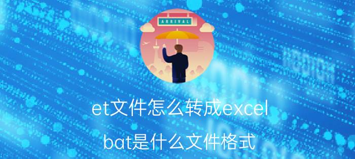 et文件怎么转成excel bat是什么文件格式？bat文件怎么打开？